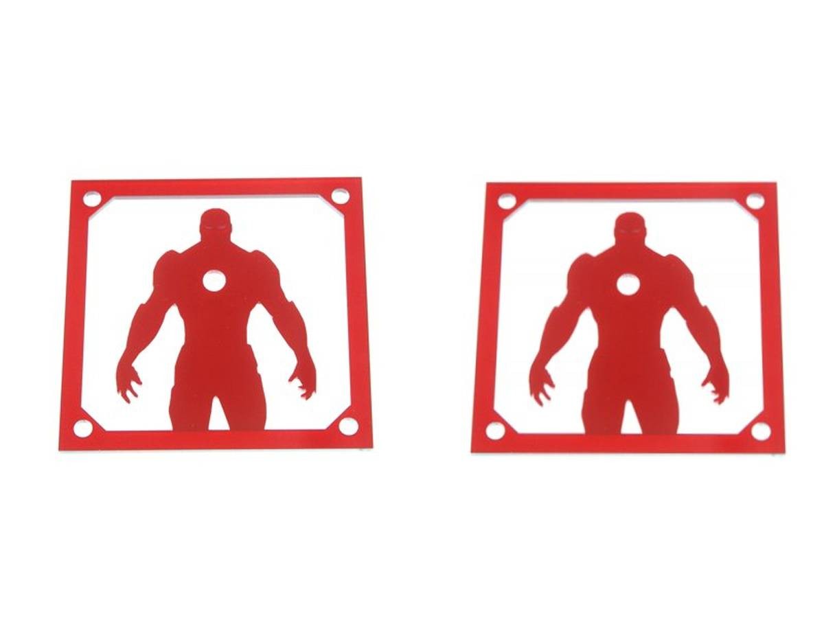 Speaker Light Inserts for Iron Man "Silhouette" (red), 1 Pair