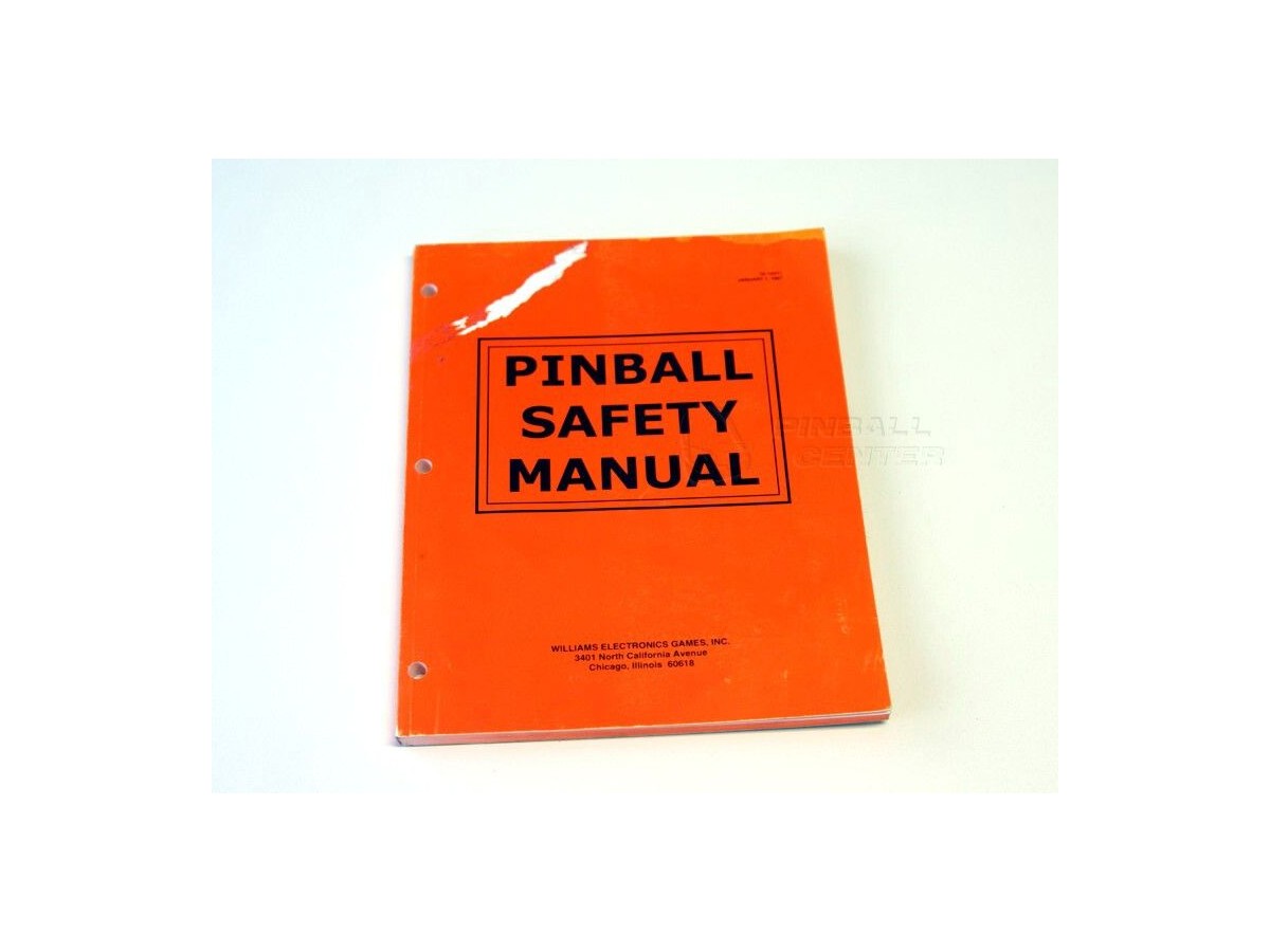 Pinball Safety Manual, Williams - original