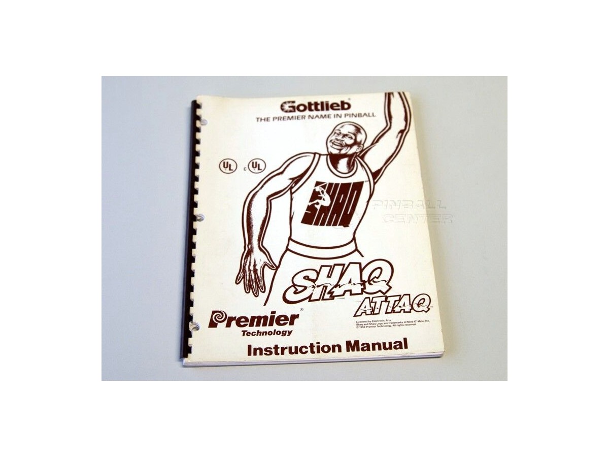 Shaq Attaq english Manual, Gottlieb - original