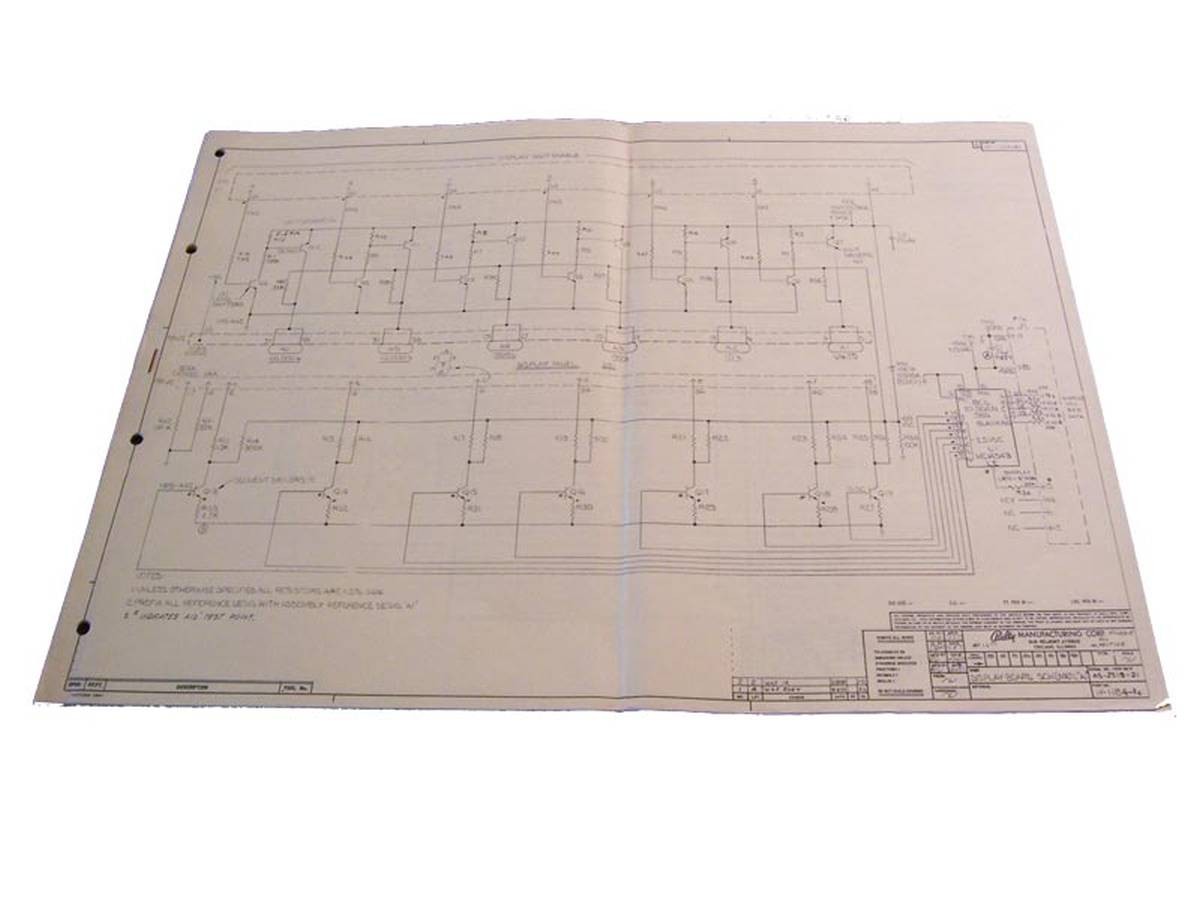 Hot Doggin schematics, Bally - original