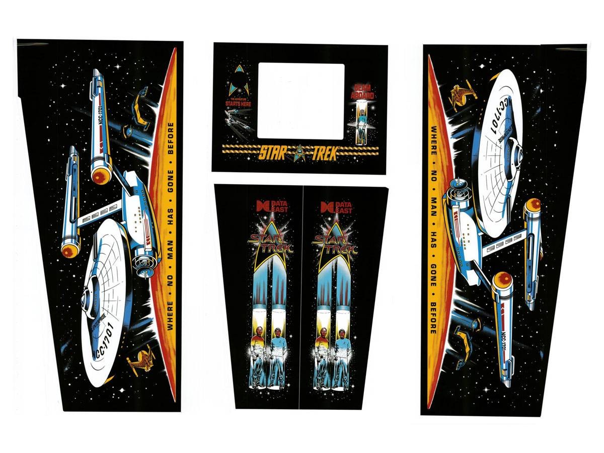 Cabinet Decal Set for Star Trek (Data East)