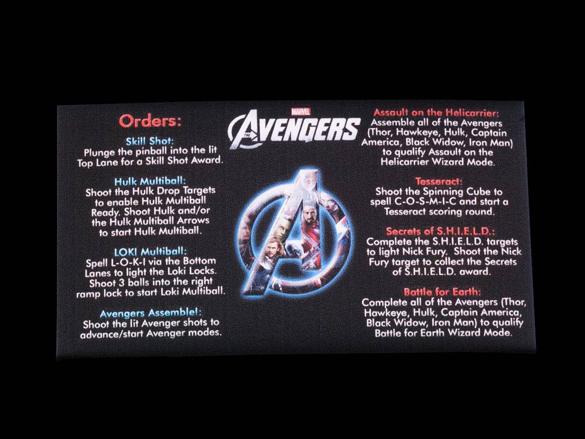 Instruction Card for The Avengers (1), transparent