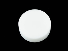 Insert 3/4" round, white opaque "Starburst"