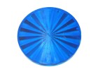 Insert 2 3/4" round, blue transparent "Starburst"