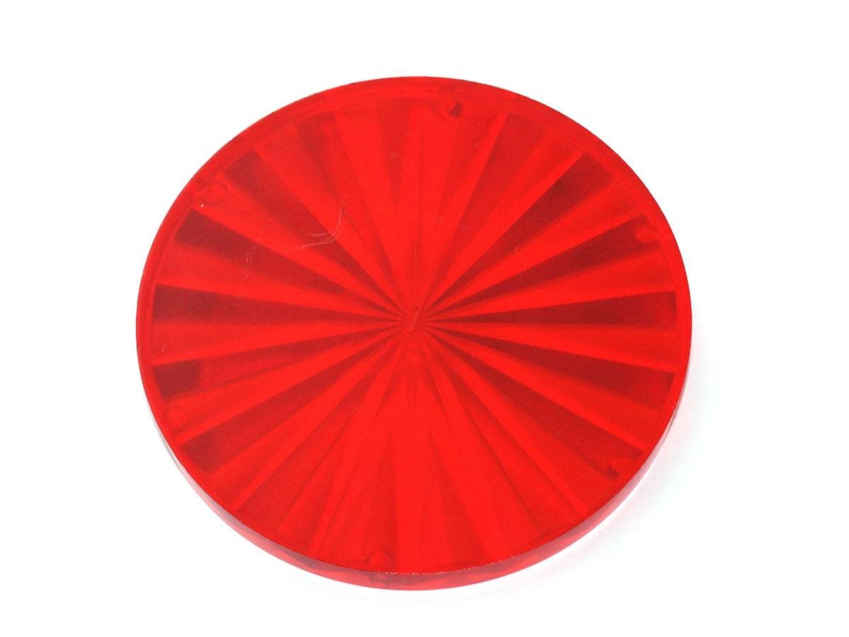 Insert 2 3/4" rund, rot transparent "Starburst"