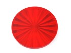 Insert 2 3/4" round, red transparent "Starburst"