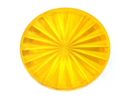 Insert 2 3/4" rund, gelb transparent "Starburst"