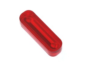 Insert 1 5/16" oval, red transparent "Outline"