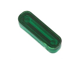 Insert 1 5/16" oval, green transparent "Outline"