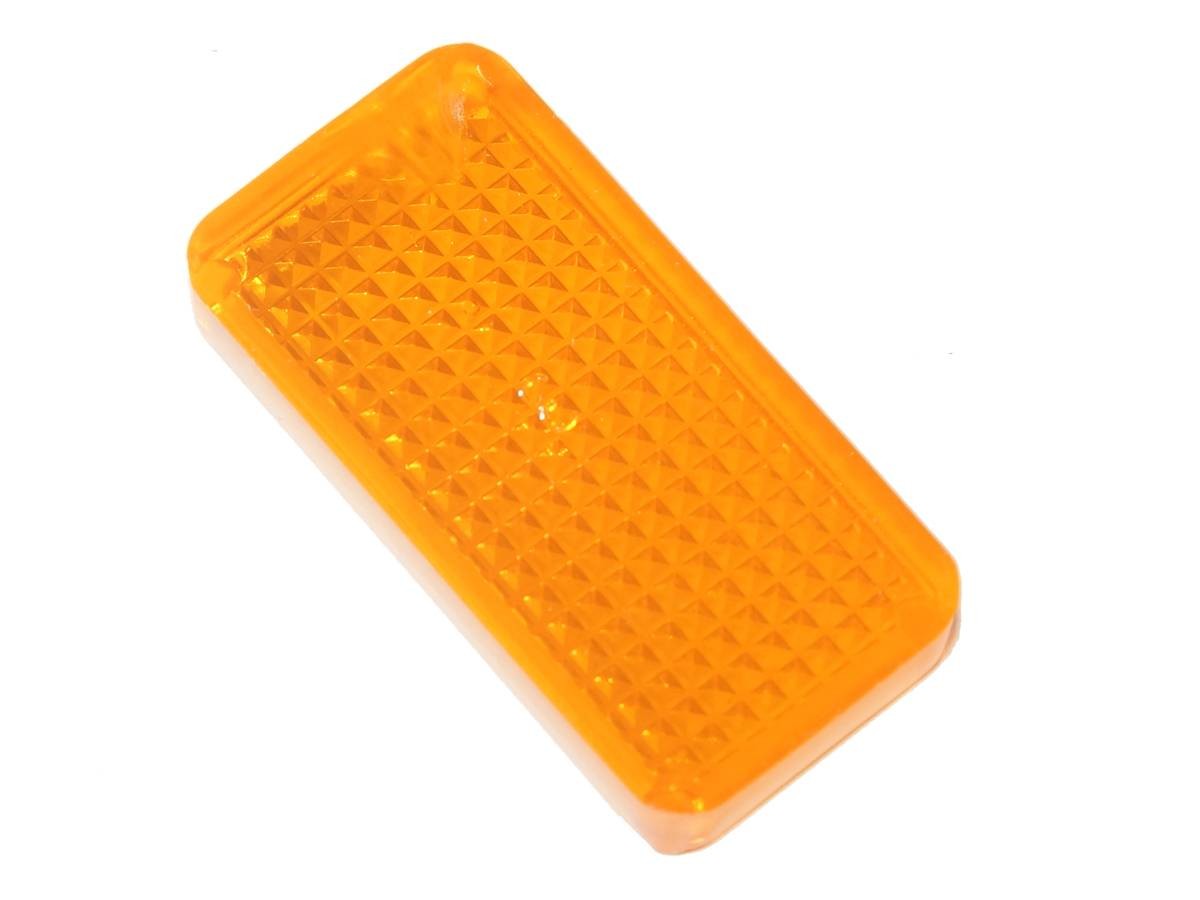 Insert 1 1/2" rectangular, orange transparent (PI-112REC-OT)