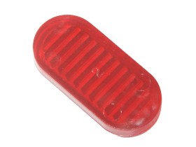 Insert 1 1/2" oval, rot transparent (PI-11234-ORT)