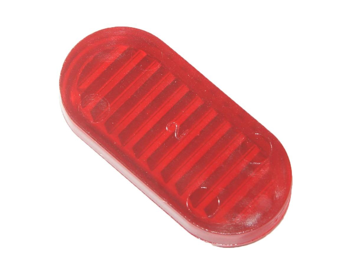 Insert 1 1/2" oval, red transparent (PI-11234-ORT)