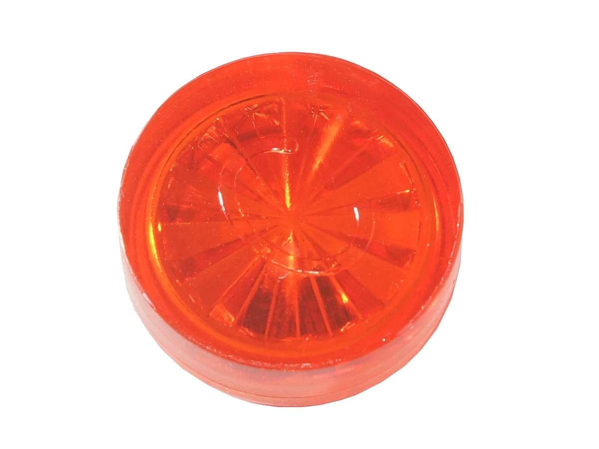 Insert 3/4" round, amber transparent "Starburst" (PI-34RAS)