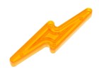 Insert 2 7/8" Lightning Bolt, orange transparent  "Outline"