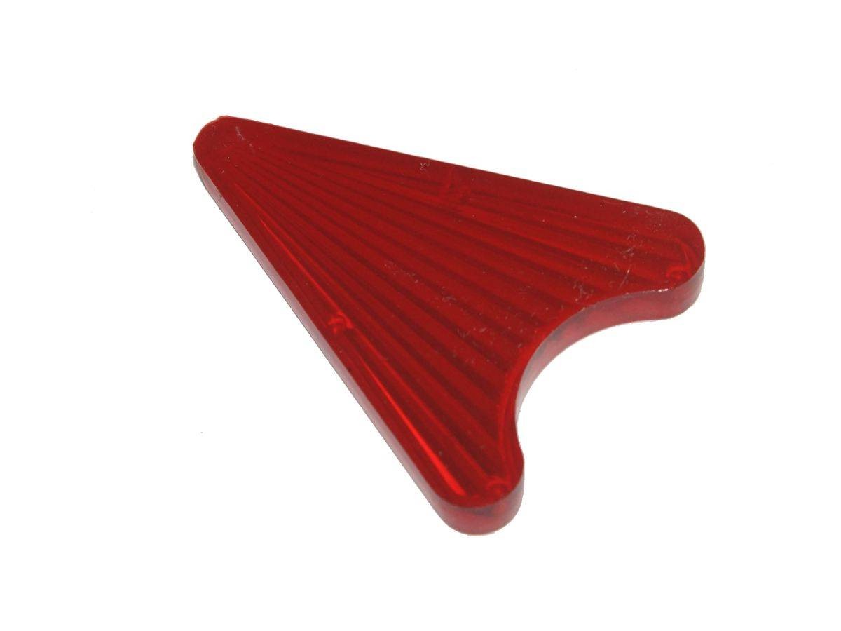 Insert 2" x 1 9/16" Arrowhead, red transparent "Starburst"