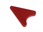 Insert 2" x 1 9/16" Arrowhead, red transparent "Starburst"