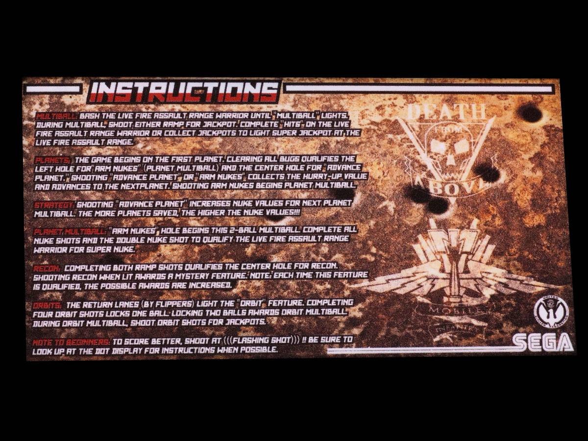 Instruction Card 1 für Starship Troopers, transparent