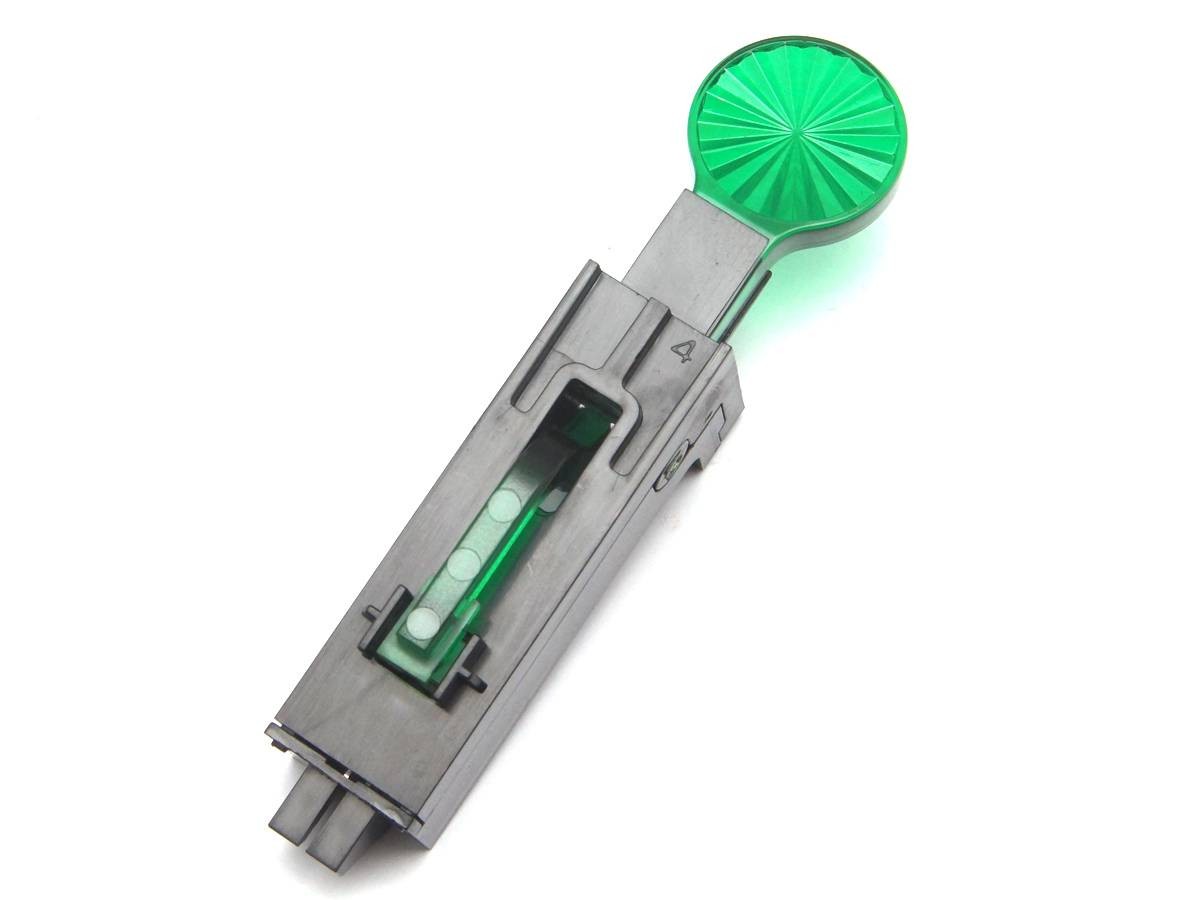 Stern/Sega Standup Target, transparent green, front mount, round (500-6075-04)