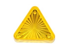 Insert 1-3/16" triangle, yellow transparent "Starburst" (03-8489-16)