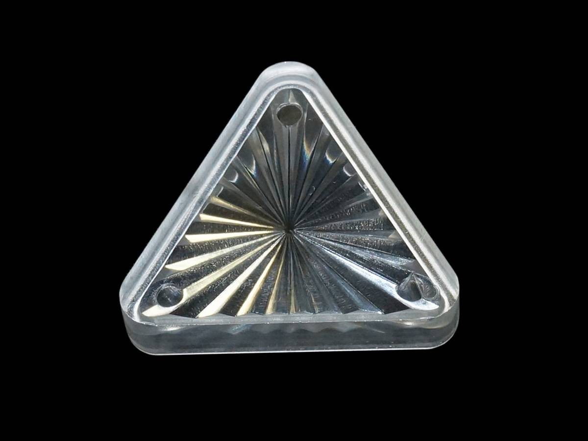 Insert 1-3/16" triangle, clear transparent "Starburst" (03-8489)