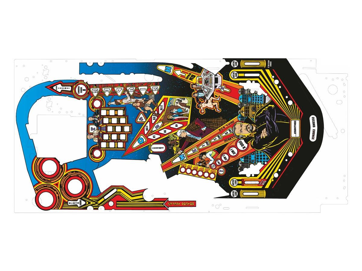 Printed Playfield Overlay Protector for Doctor Who