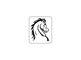 Target Decal "Horse Head Black"