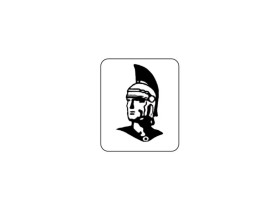 Target Decal "Roman Legionnaire Head Black"