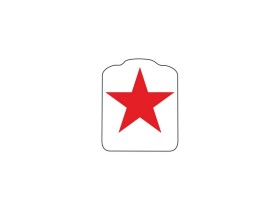 Target Decal "Upright Star Red"