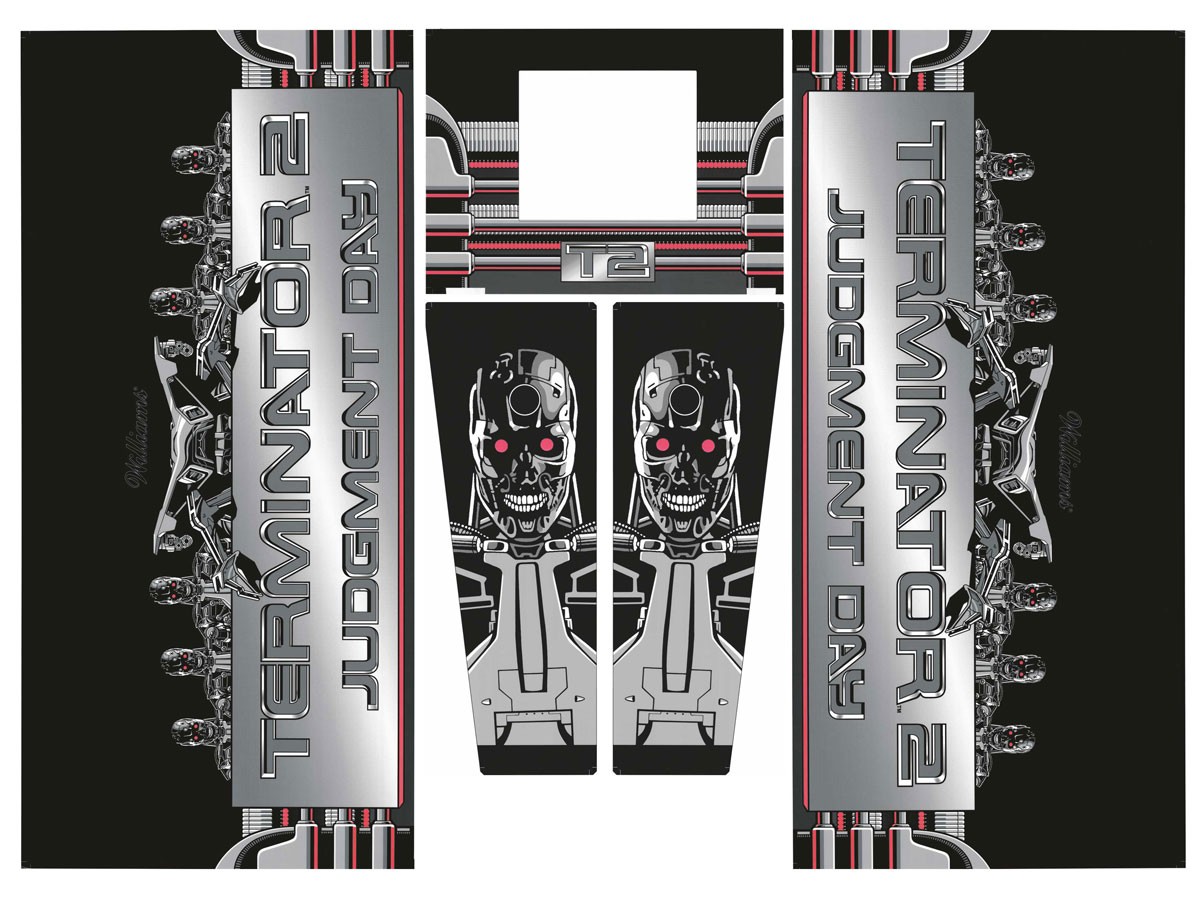 Cabinet Decal Set for Terminator 2 (Black)