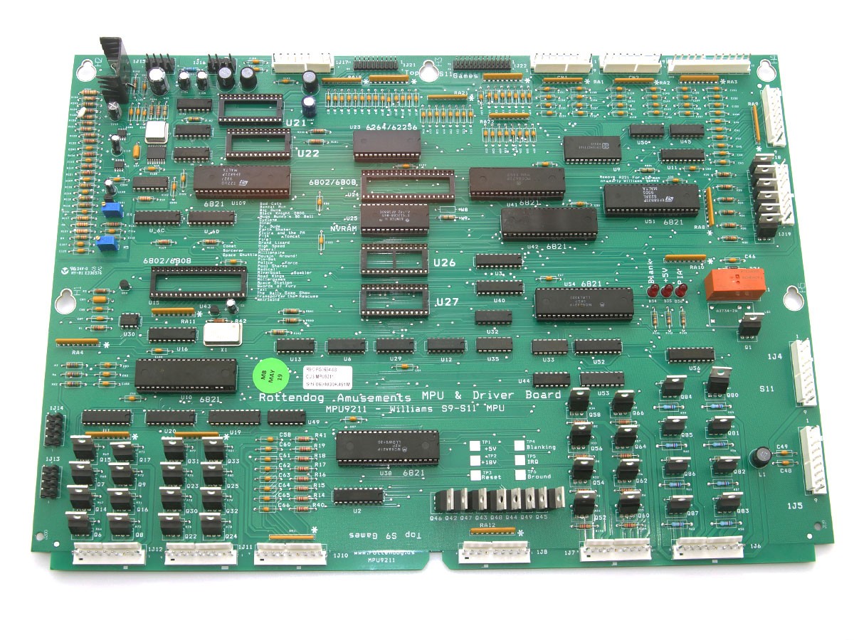 MPU Replacement Board for Williams System 9, 11, 11A, 11B und 11C