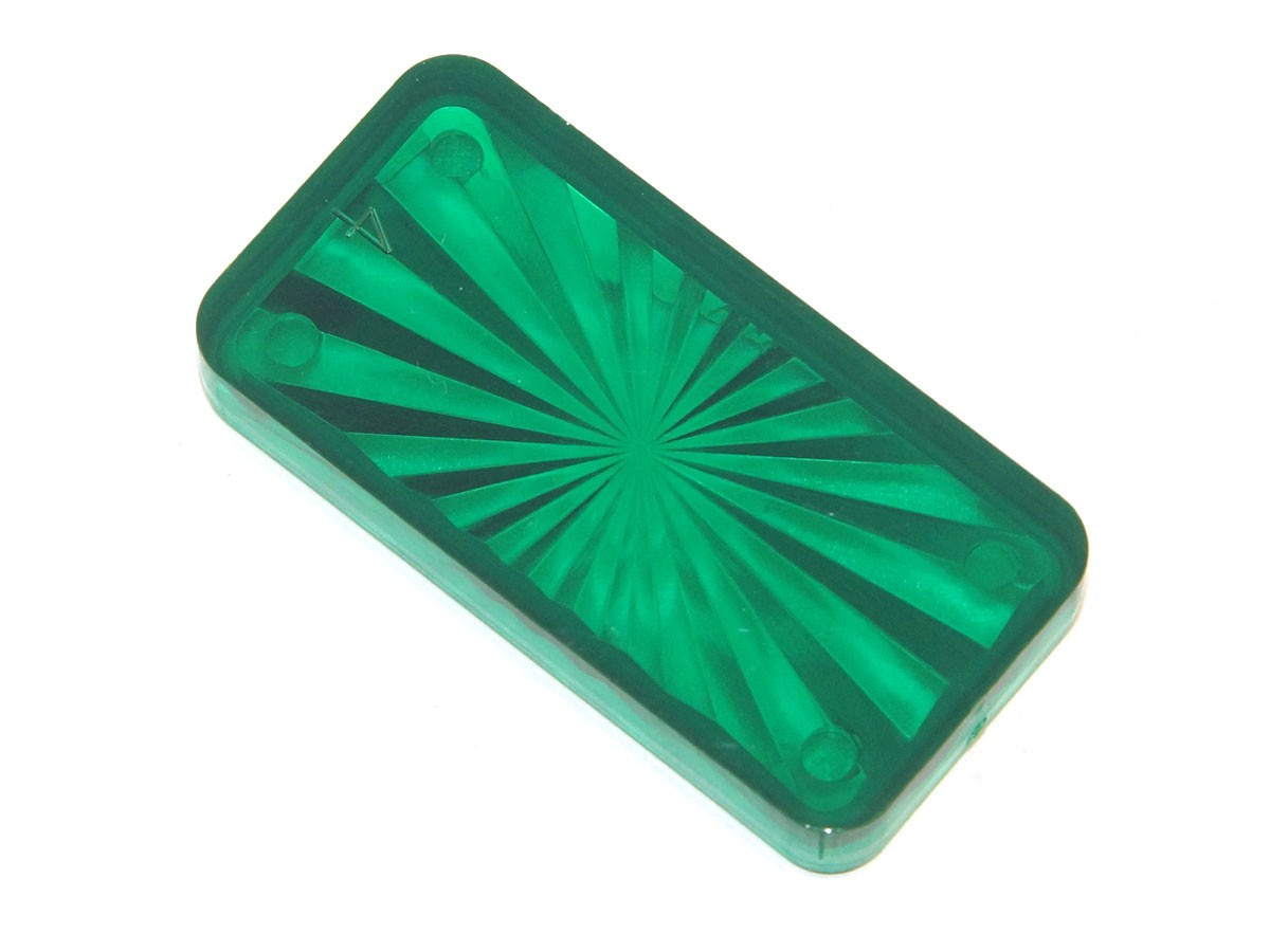 Insert 1-1/2" x 3/4 rectangle, green transparent