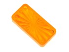 Insert 1-1/2" x 3/4 rechteckig, orange transparent "Starburst"