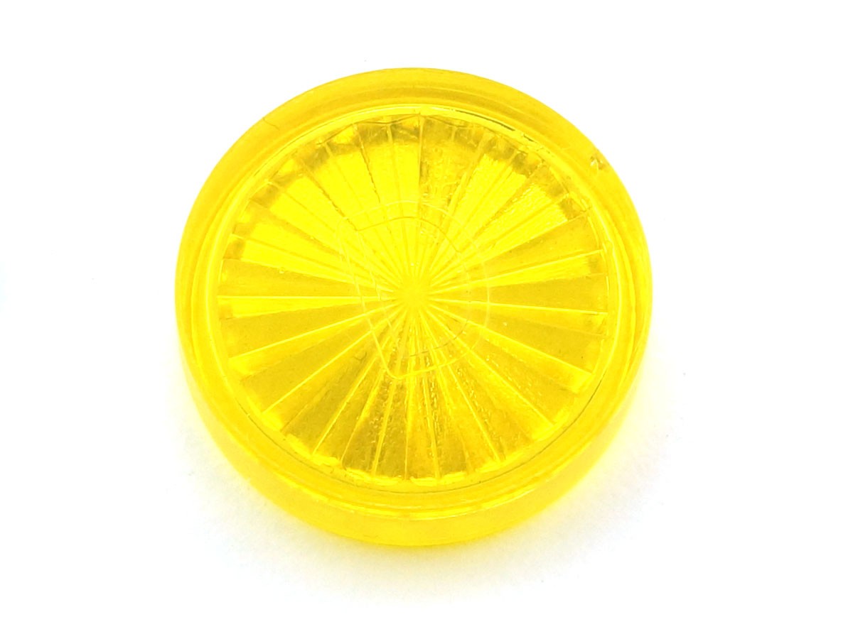 Insert 1" round, yellow transparent "Starburst"