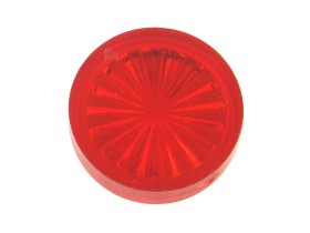 Insert 1" round, red transparent "Starburst"