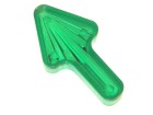 Insert 1-1/2" x 13/16" Arrow, green transparent "Starburst"