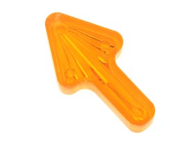 Insert 1-1/2" x 13/16" Pfeil, orange transparent "Starburst"