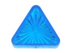 Insert 1-1/16" Triangle, blue transparent "Starburst"