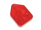 Insert 1" Shield, red transparent "Starburst"