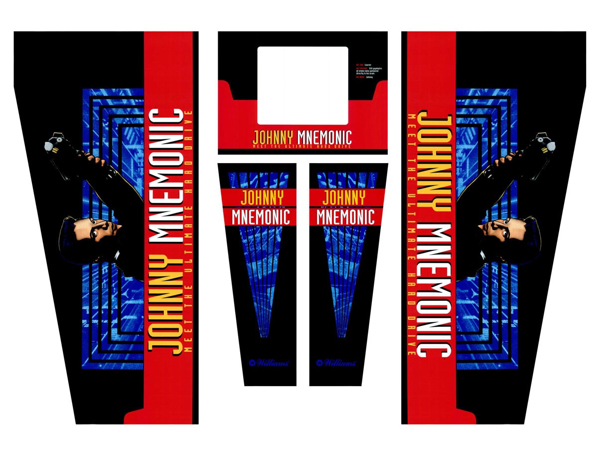 Cabinet Decal Set for Johnny Mnemonic