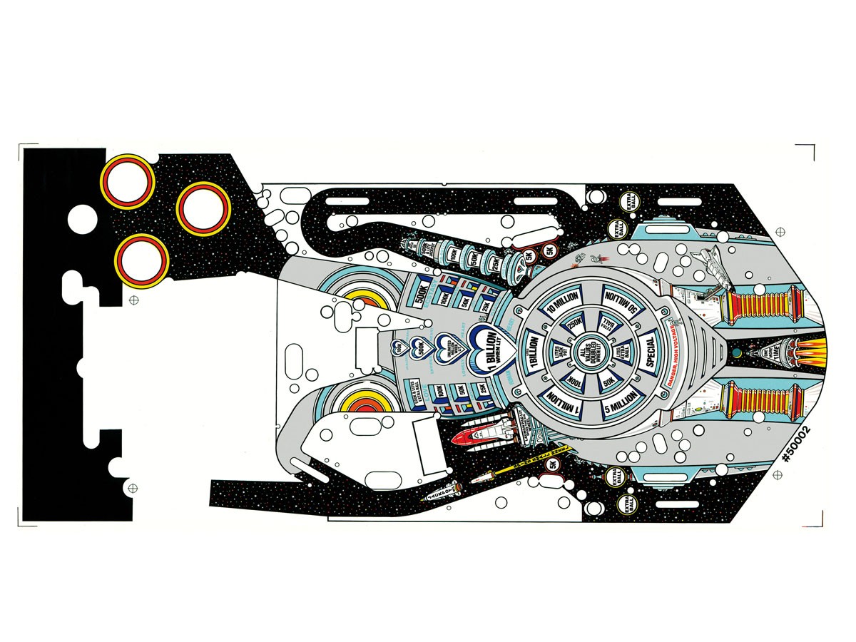 Playfield Overlay for The Machine: Bride of Pin-bot