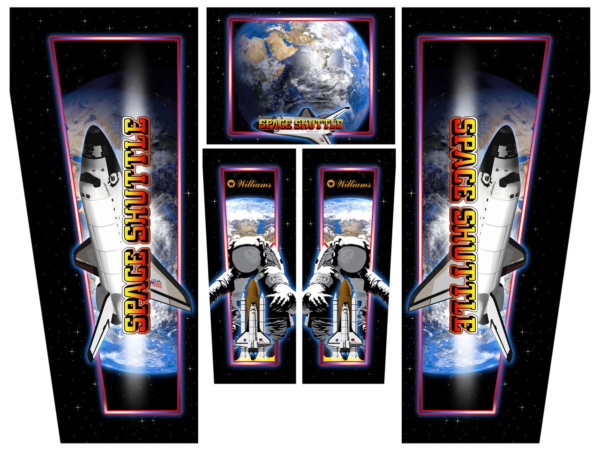 Cabinet Decal Set for Space Shuttle