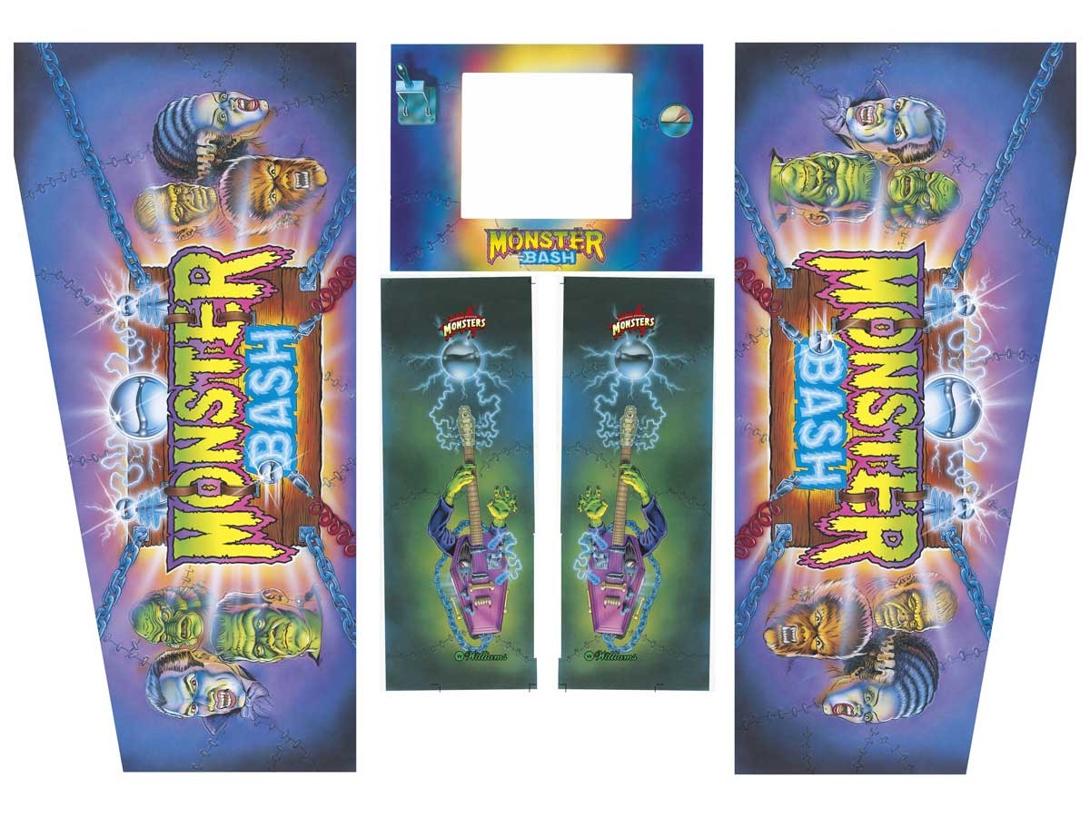 Cabinet Decal Set for Monster Bash