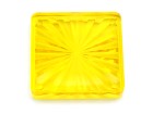 Insert 1-1/2" square, yellow transparent "Starburst"