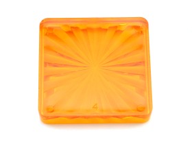 Insert 1-1/2" quadratisch, orange transparent "Starburst"