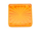 Insert 1-1/2" quadratisch, orange transparent "Starburst"