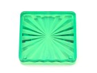 Insert 1-1/2" square, lime transparent "Starburst"