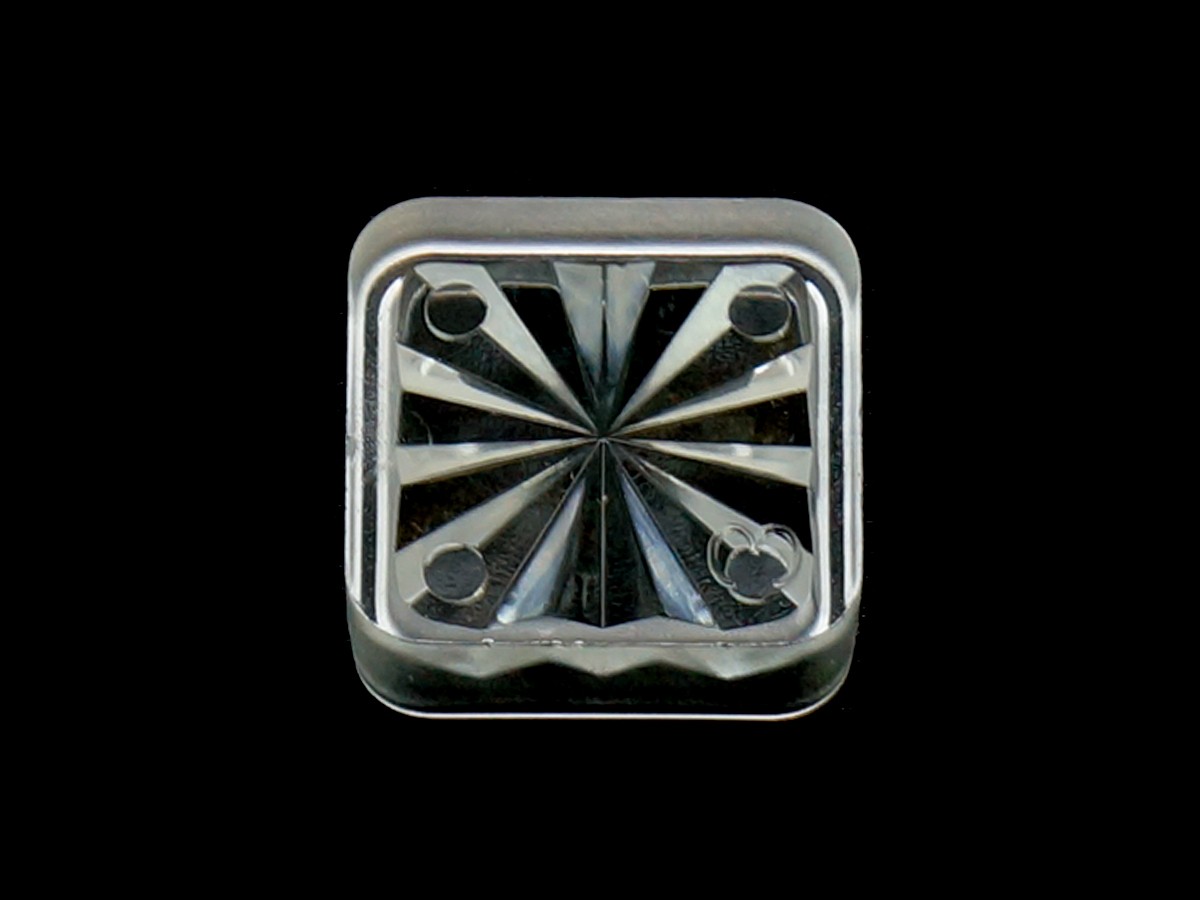 Insert 3/4" quadratisch, klar transparent "Starburst"