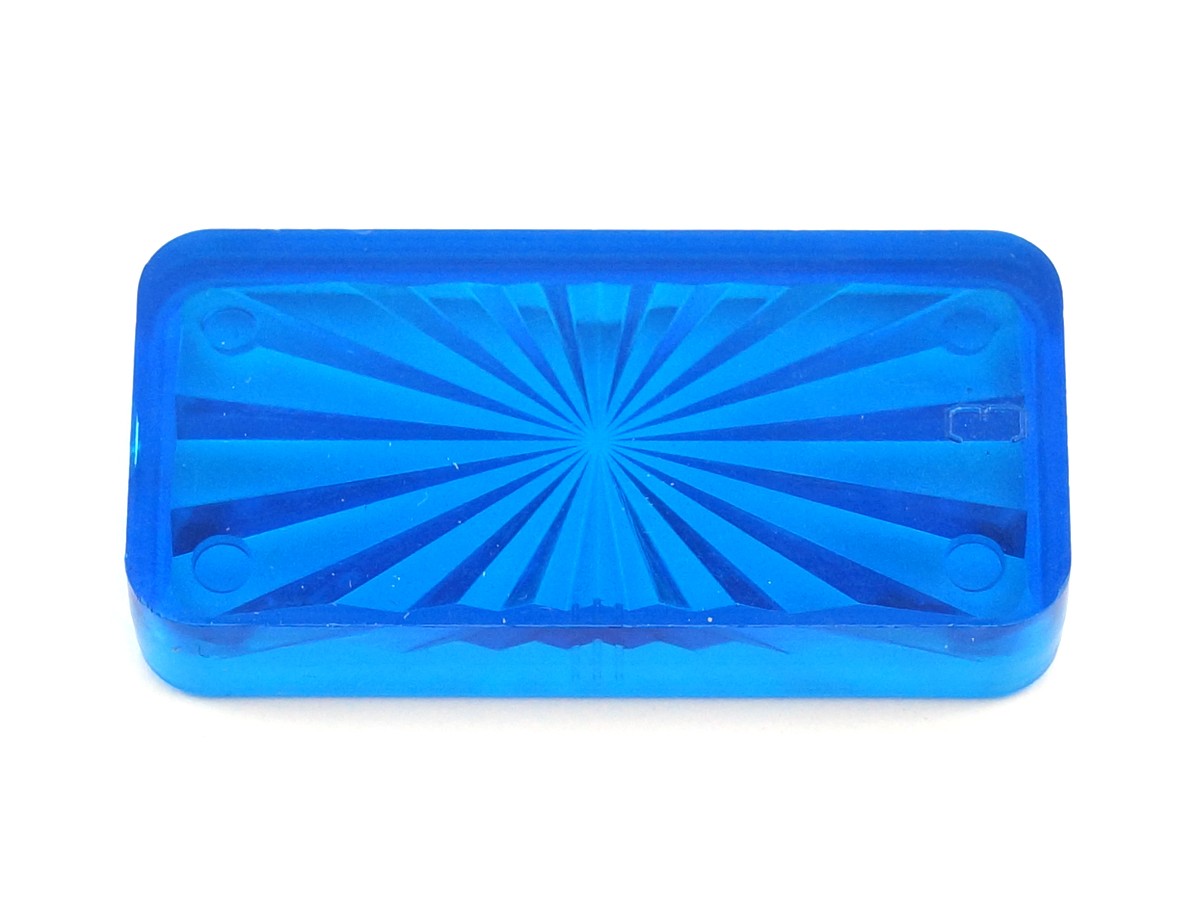 Insert 1 1/2" rectangular, blue "Starburst"