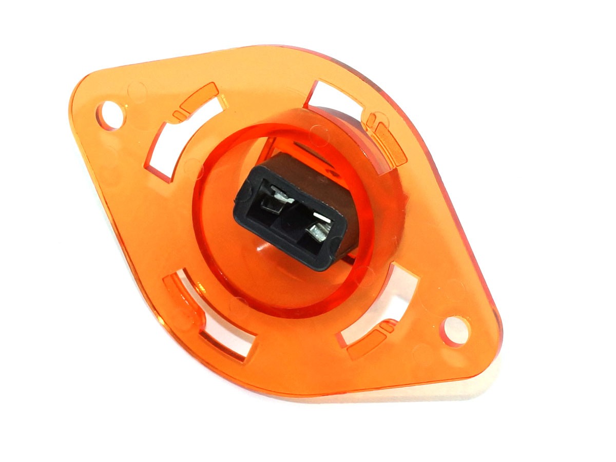 Lamp base Flasher Dome twist, orange transparent