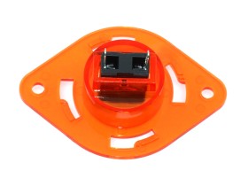 Lamp base Flasher Dome twist, orange transparent